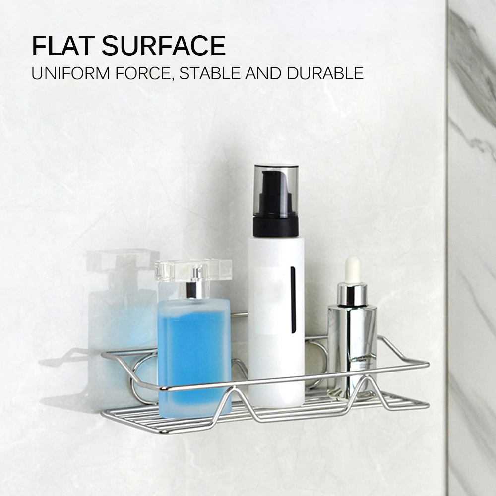 Полка для ванны из нержавеющей стали настенная клейкая полка ванной комнаты