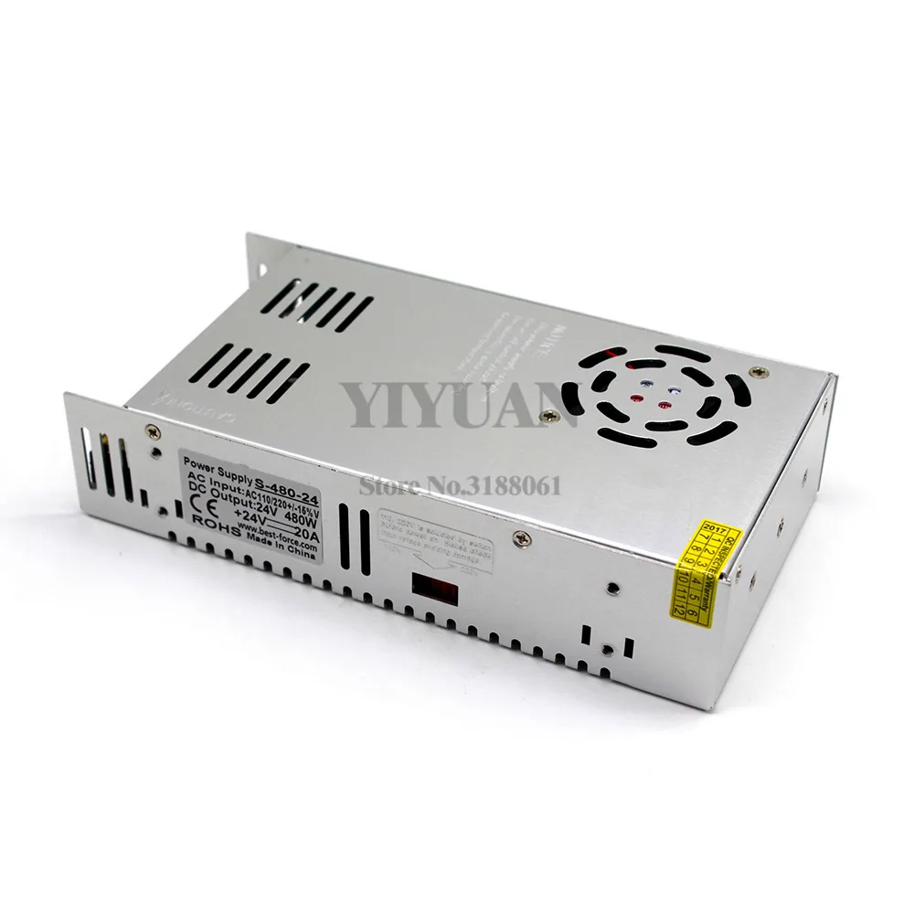 24V 20A 480w Led Power Supply Driver Transformer AC110V 220V To DC24V Adapter for Strip Lamp Light CNC CCTV Stepper | Обустройство
