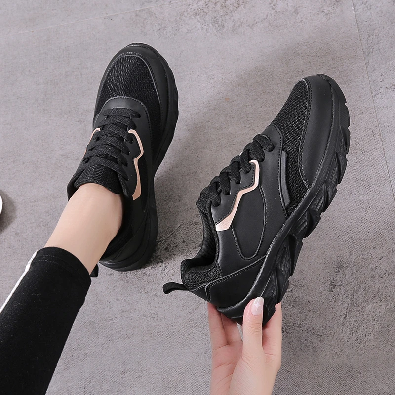 

Lart.bv white Sneakers Running shoes for women 2021 Spring Autumn new flat black non-leather casual luxury designer tennis shoes