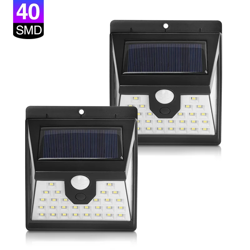40 LED Солнечный Свет наружная Солнечная Лампа PIR датчик движения настенный
