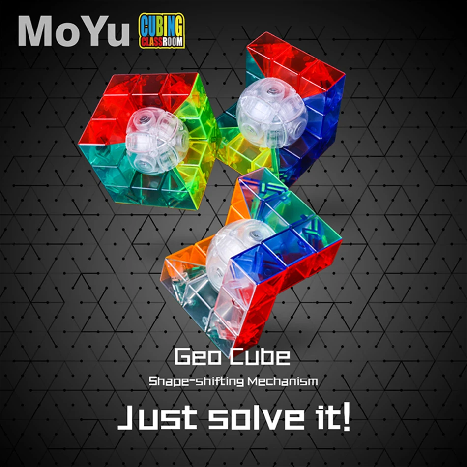 Прозрачный геометрический куб Moyu 3x3x3 необычная форма куб-головоломка Обучающие