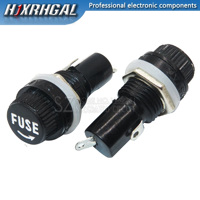 

100PCS 5X20 fuseholders 5X20 insurance tube socket fuse holder for 5*20 insurance Panel Mount Fuse Holder 5x20mm