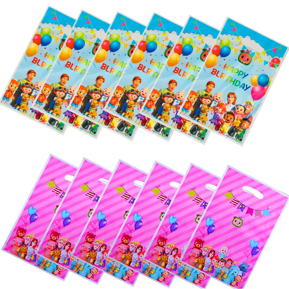 Оптовая продажа Мультяшные голубые и розовые мешки JJ в стиле дыни пластиковые