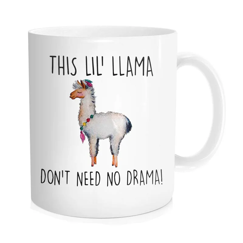 Забавная Кофейная кружка для женщин эта лама не требует драмы! Чашки чая милые