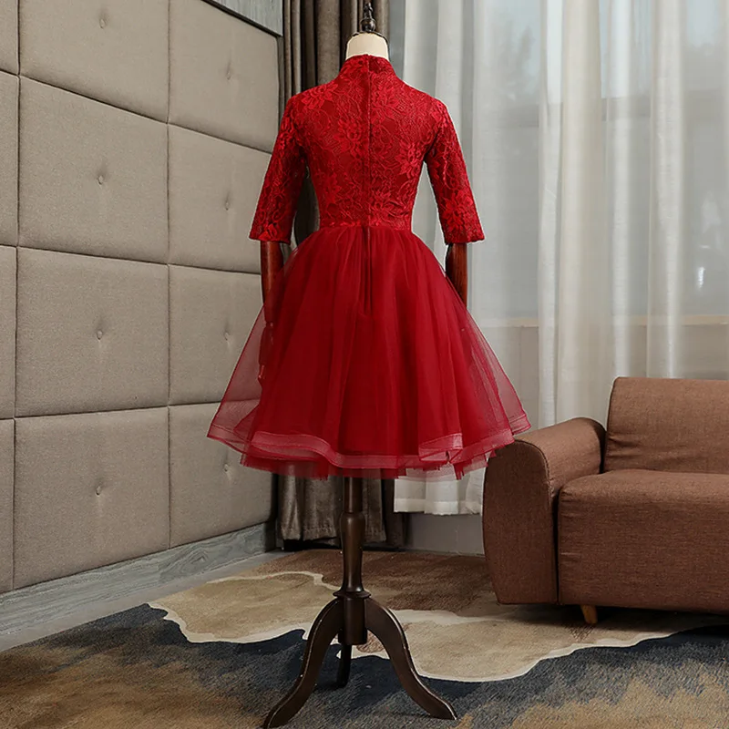 Короткое бальное платье красные платья для Quinceanera 15 лет пышные выпускного вечера