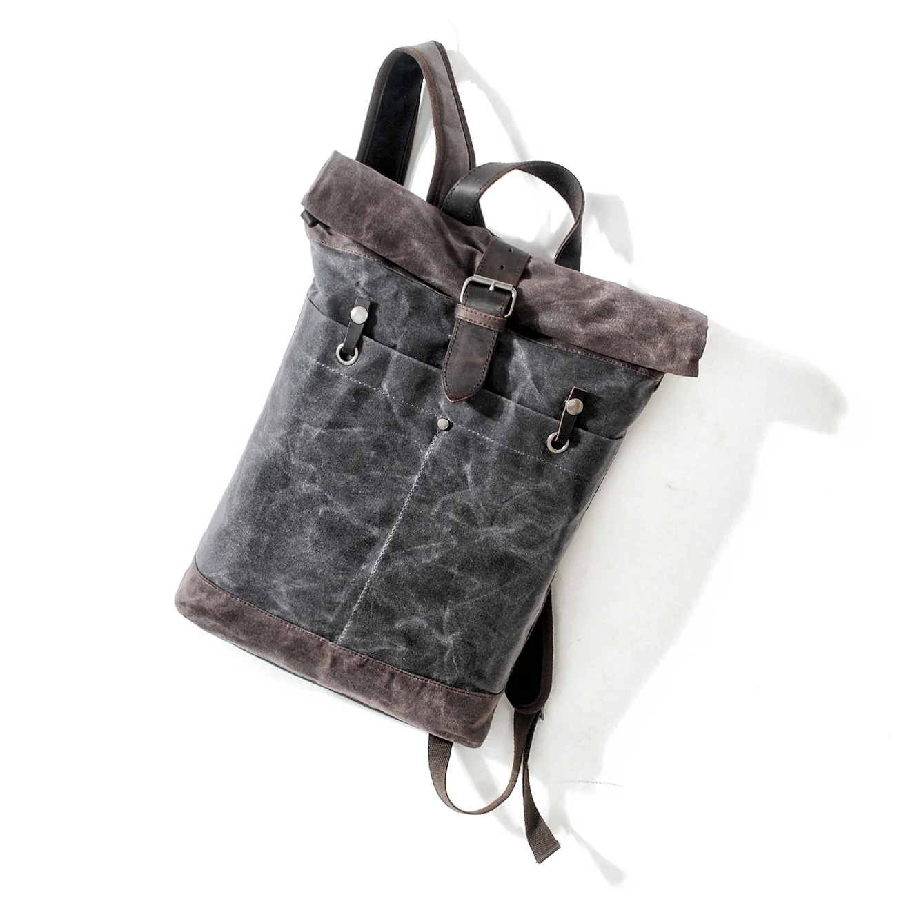 Рюкзак из вощеной холщовой ткани для ноутбука 15 6 дюйма (Вощеная