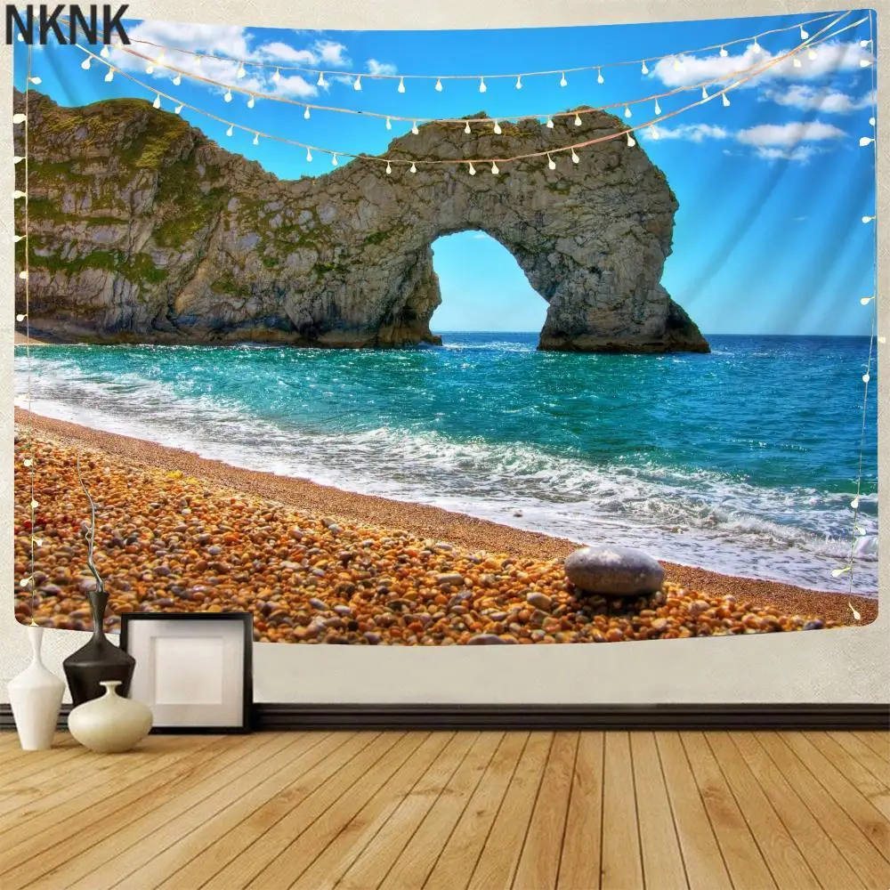 

NKNK Brand Beach Tapiz Mountain Home Tapestrys Creativity Rug Wall Landscape Tenture Mandala Decor Boho decor Hippie New