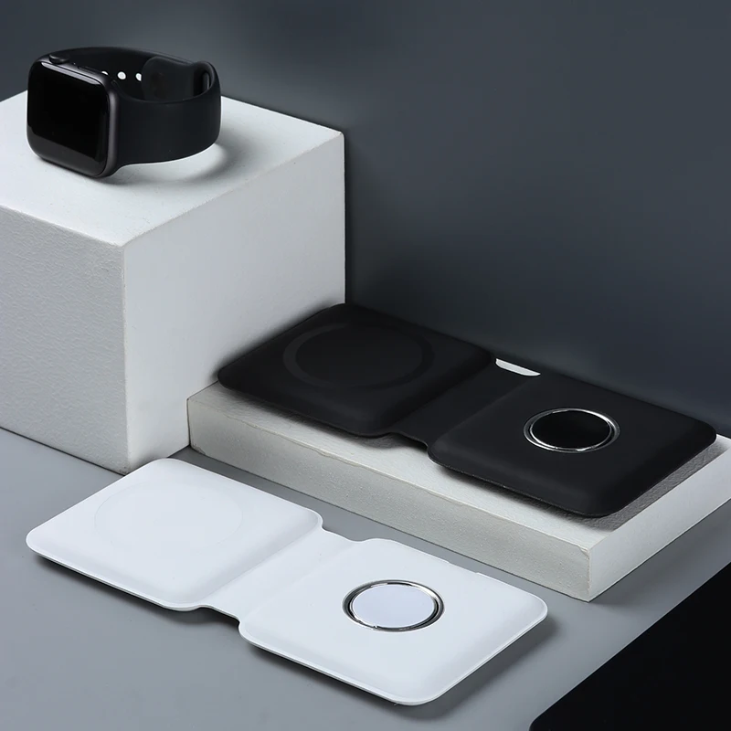 Cargador magn&eacute;tico inal&aacute;mbrico para Apple iPhone 12 Mini 11 Pro X XS Max, almohadilla de carga r&aacute;pida para Airpods Watch, nuevo, Original-1