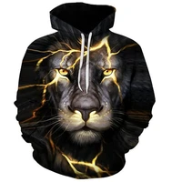 novelty flame lion hoodie mens animal clothing hoodie funny sweatshirt 3d print sportswear unisex clothing autumn winter jacket