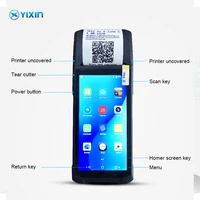 3g wifi pos terminal pda android 8 1 handheld restaurant shop cash registers wireless bill machine thermal printer mobile