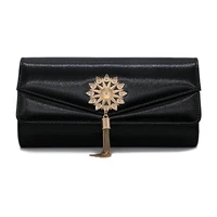 women fashion luxury clutch wallet large capacity leather purse casual chain shoulder crossbody bag ladies banquet evening bag