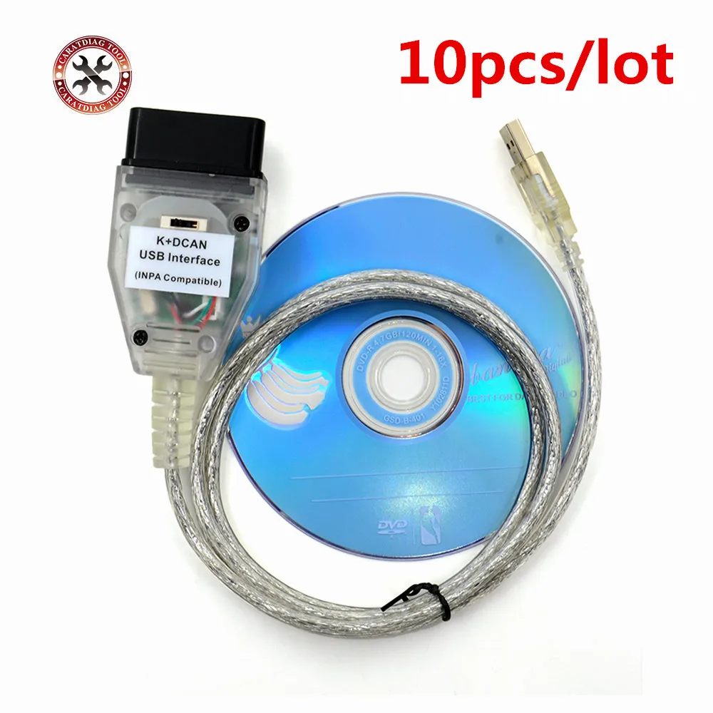 10 шт./лот для BMW INPA K + может к переключатель с FT232RL чип DCAN USB Интерфейс полный