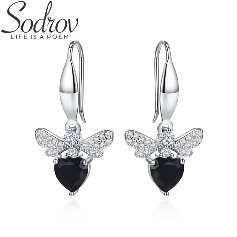 SODROV милые натуральные стрекозы 925 стерлингового серебра ювелирные изделия
