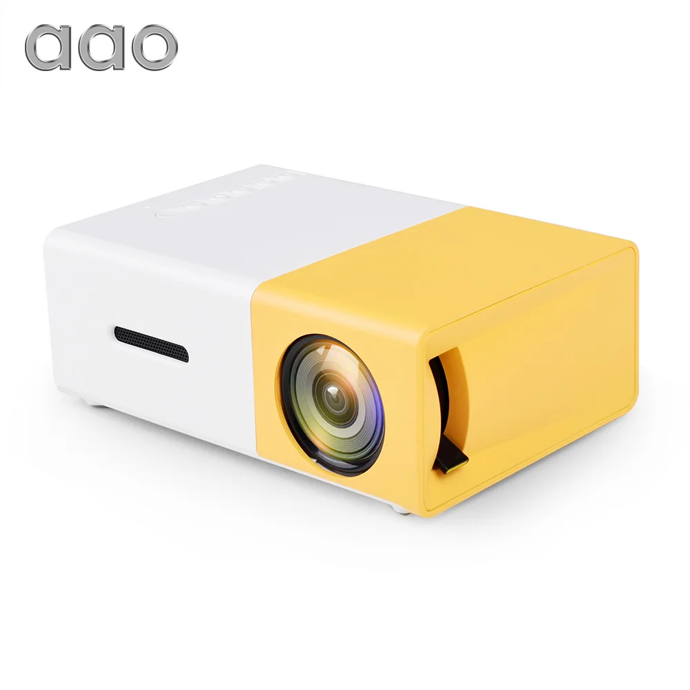 AAO YG300 светодиодный мини-проектор HDMI USB 3D пико-проектор аудио YG310 домашний медиаплеер ЖК-видео проектор детский подарок