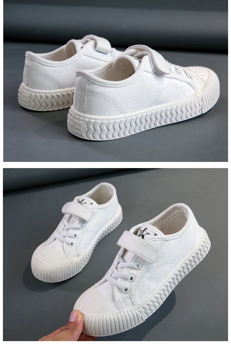 Autumn Fashion New Children Canvas ayakkabı Girls Sneakers Toddler Breathable Spring Kids Shoes For Boys Soft Casual Shoes