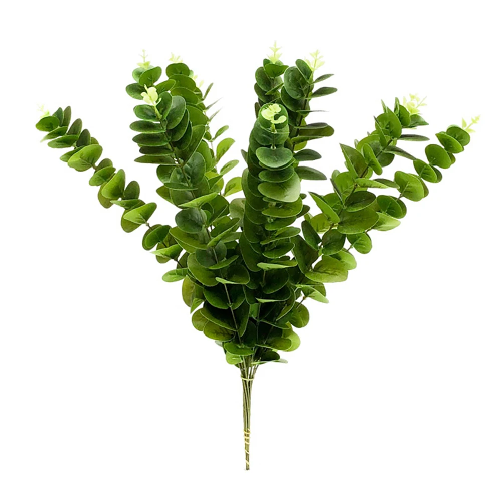 Искусственный эвкалипт ветки растений пластиковый зеленый искусственный для