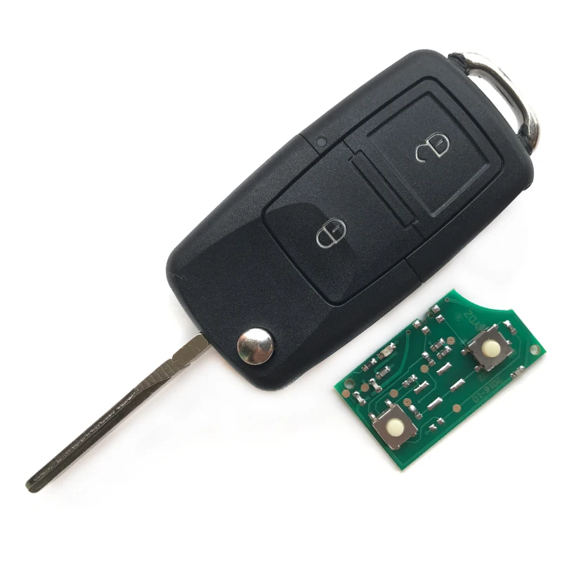 

2 Buttons 434MHz Remote Key For VW VolksWagen Golf Bora Polo Beetle lupo Passat 1J0 959 753 AG Car Flip Folding Key ID48 Chip