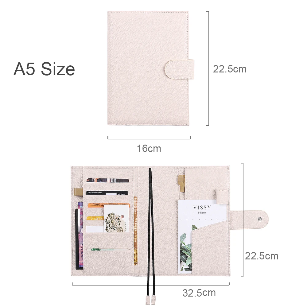 Moterm Genuine Pebble Grain Cowhide Leather Original A5 Notebook Cover Diary Planner Journal Stationery Notepad Agenda Organizer |