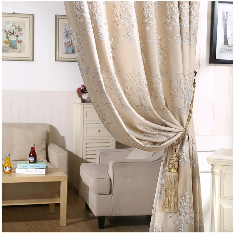 

New StyleCurtains for Living Room Dining Bedroom High-precision Purple GoldJacquard Fabric Curtain High-end CurtainCustomization
