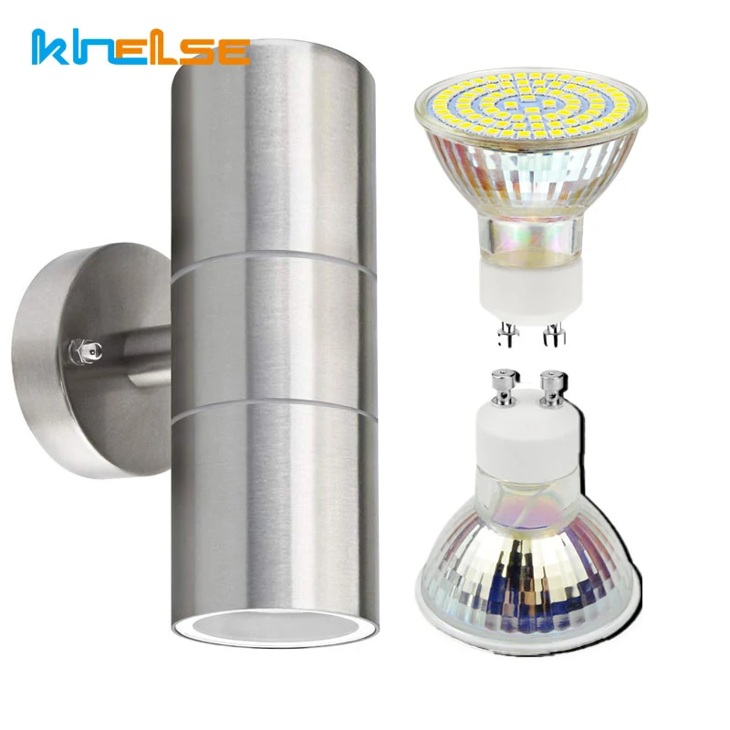 Современный Нержавеющая сталь светодиодная подсветка стены и вниз головки