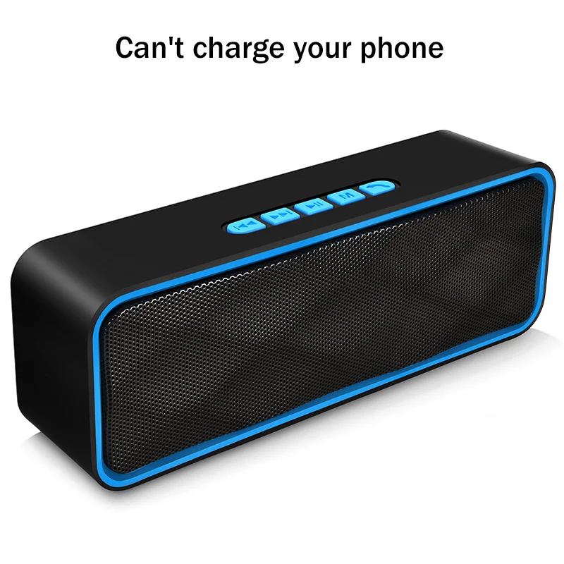Беспроводной Bluetooth динамик Зарядка сокровище портативный беспроводной динамик 8D стерео объемный Поддержка Bluetooth 5,0 TF AUX USB - Цвет: blue