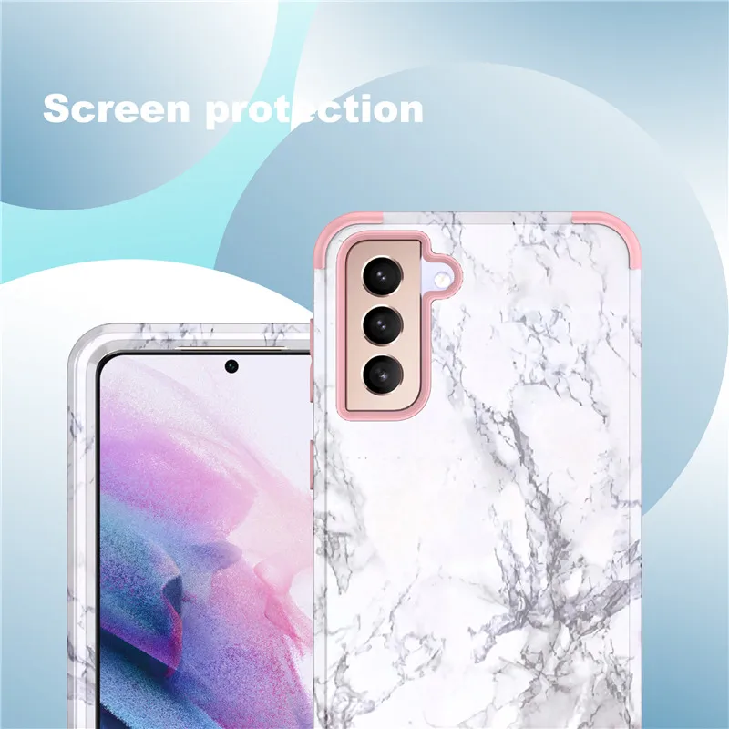 Покрытие с геометрическим рисунком мраморной передней и задней панели 360 чехол