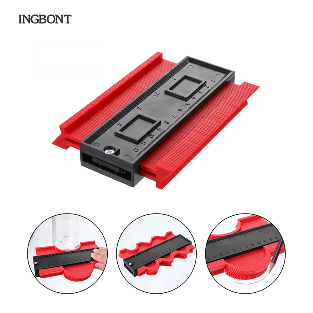 

INGBONT Shape Gauge Duplicator Shape Profile Measuring Tool Template Curvature Scale Laminate Edge Shaping Carpenter Tools