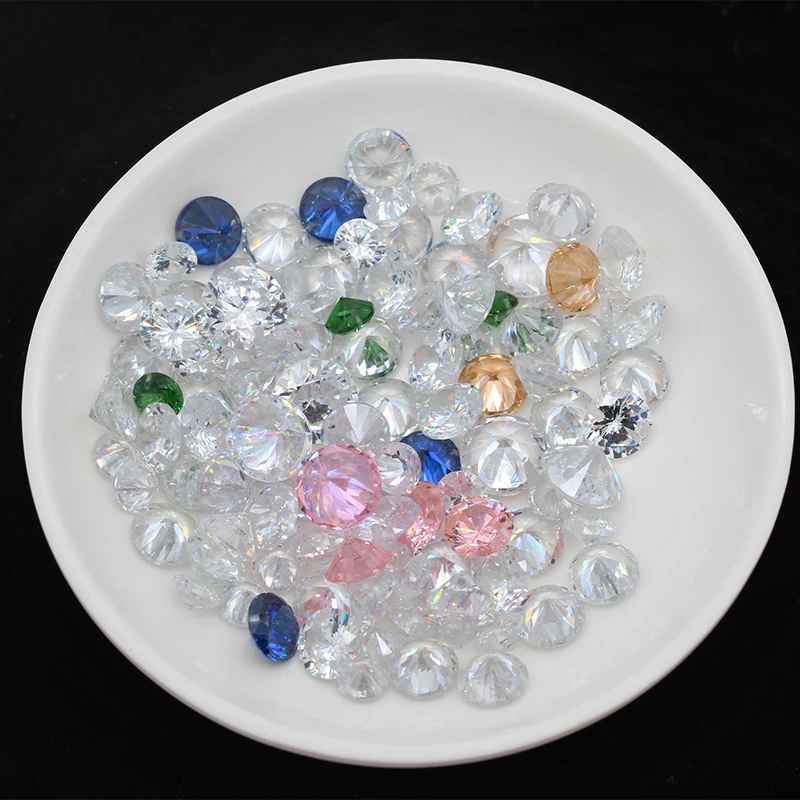 6/8/10 мм пришивные камни из натурального циркония 2 отверстия бисер ожерелье