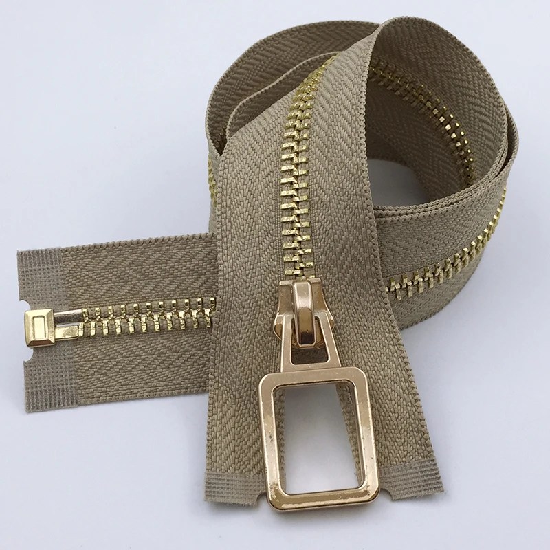 5# Open-End Металлические молнии DIY экологически чистая молния для шитья пуховая сумка куртка молния декоративная ткань аксессуары - Цвет: 100cmkhaki