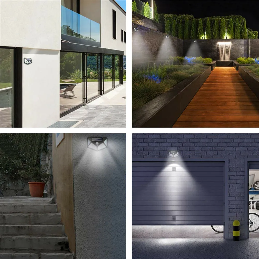 

100 Solar Led Light Outdoor Solar Lamp PIR Motion Sensor Street Wall Light Waterproof Powered Sunlight Garden Decoration