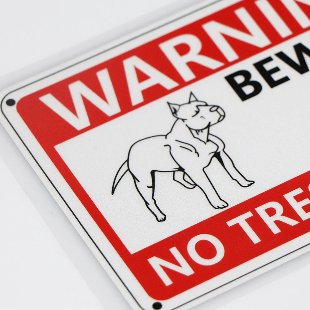 

YOJA 16X10.8CM Personalized Car Stickers Warning Beware Of Dog No Trespassing Funny Vinyl Decals Decor ZT3-0072