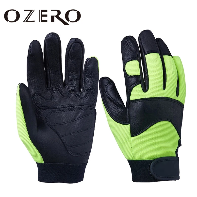 OZERO зеленые мотоциклетные перчатки кожаные из натуральной кожи для мотокросса