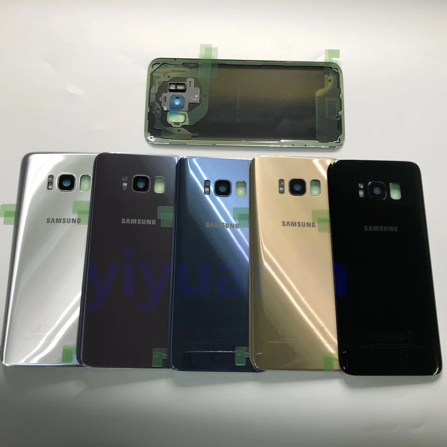 S8 аккумулятор задняя крышка стеклянная дверь Корпус Замена для samsung Galaxy S8 G950 G950F G950FD SM-G9500+ водонепроницаемый клей