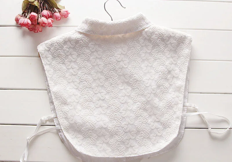 Linbaiway женская рубашка с имитацией воротника вышивкой галстуком съемный