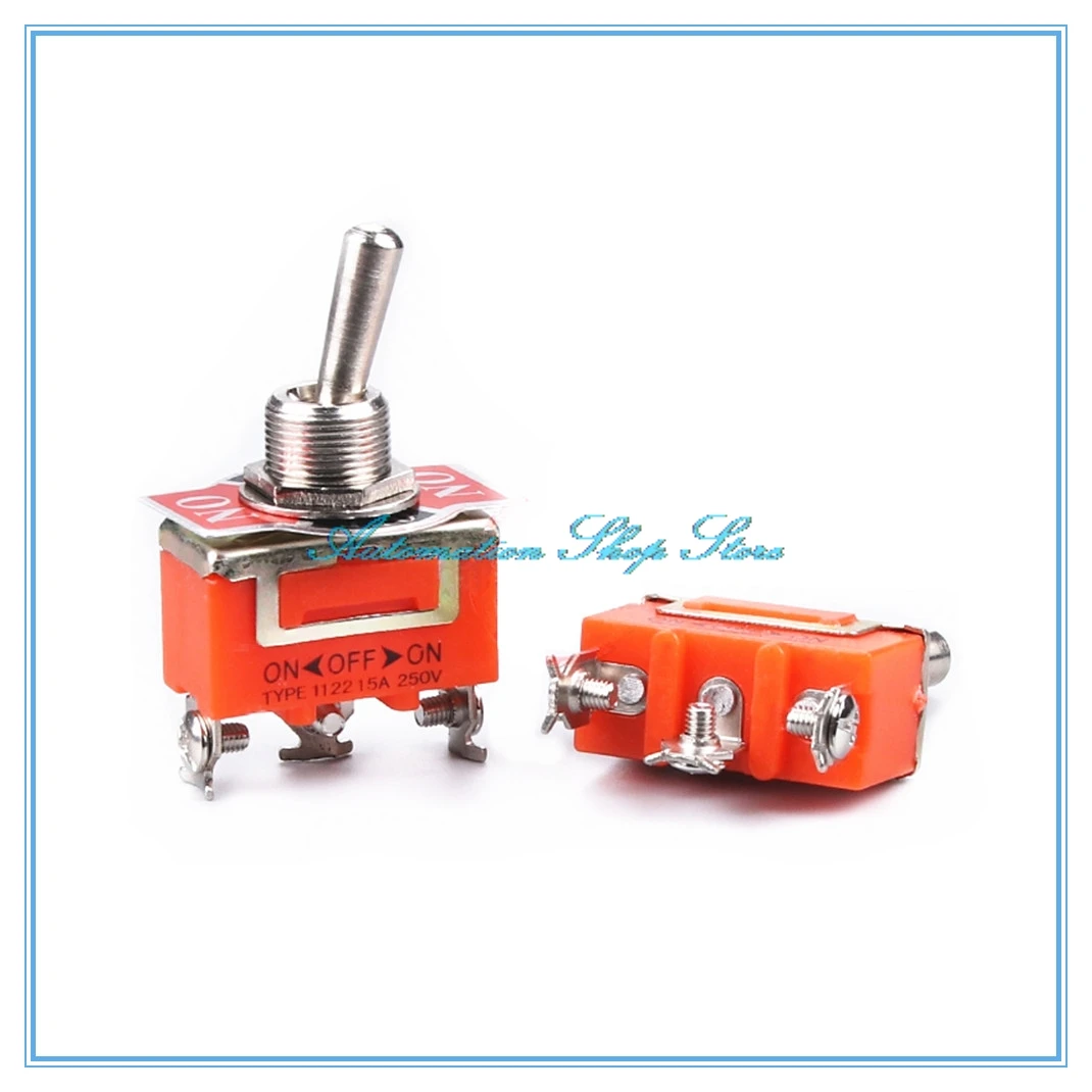 1 шт. мини 3-контактный ON-ON 3-х слойный тумблер 15A 250V AC оранжевый E-TEN1121 | Обустройство