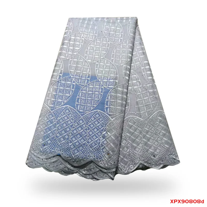 

Fashion Dubai Swiss Lace Nigerian Cotton Atiku Swiss Voile Lace Material 5 yard For Men c190808