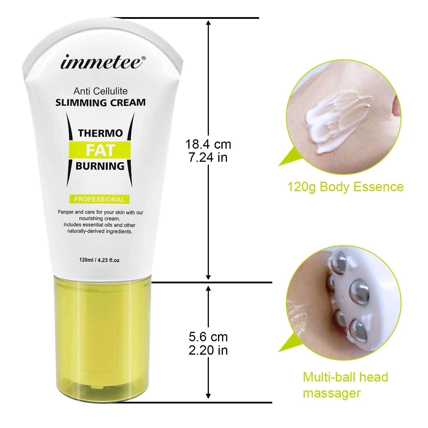 Антицеллюлитный горячий крем 170 г с гелем для сжигания жира похудения