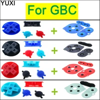 yuxi for gameboy color for gbc colored plastic button keypad a b d pad power on off buttons set with silicone conductive rubber