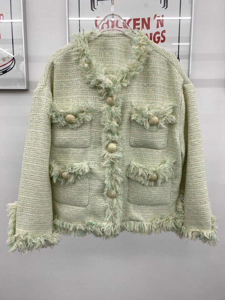 

High 2021SS Spring Quality Women Tassel Tweed Fashion Jacket Ladies Luxury Coat For Female Outerwear Ddxgz2