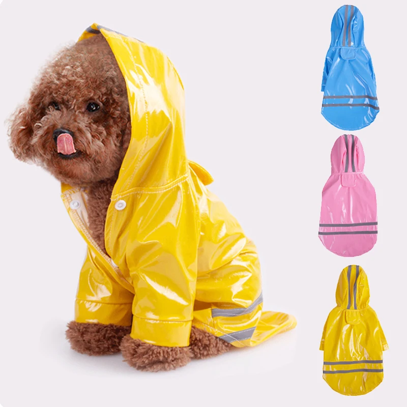 

Outdoor Pet Raincoat Teddy Bichon Corgi Small and Medium-sized Dog Poncho for Dogs All-inclusive Waterproof Rainy Pet Clothes