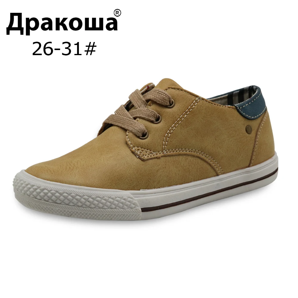 

Apakowa Kids Boys Casual Shoes Fashion Sports Boys Light Weight Soft Running Sneakers Rubber Kids Brand School Shoes Size 26-31