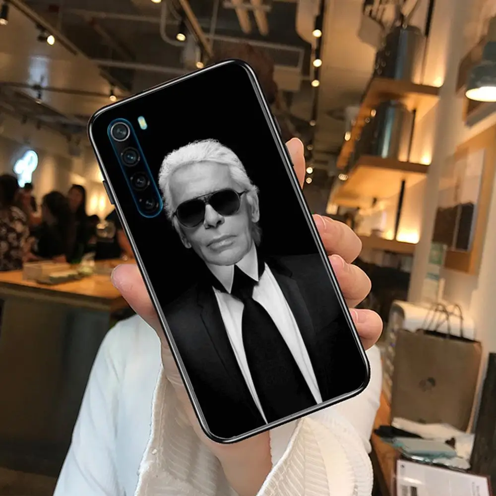 

World famouso designer karls cartoon Phone Case For XiaoMi Redmi Note 9S 8 7 6 5 A Pro T Y1 Anime Black Cover Silicone Back Pr