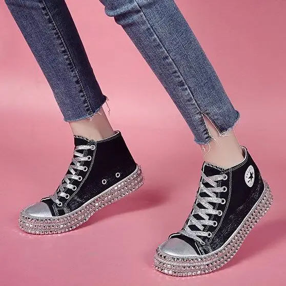 

35-43 yards Big size women's shoes 41st Street shot net red leopard print canvas ulzzang tide couple board shoes 42