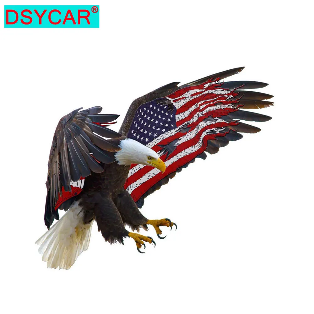 DSYCAR 2 шт./лот американский флаг США наклейки для автомобиля патриотические Лысые