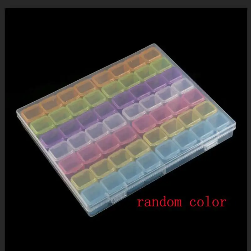 Красочные аксессуары для вышивки с 56 решетками коробки алмазной живописи