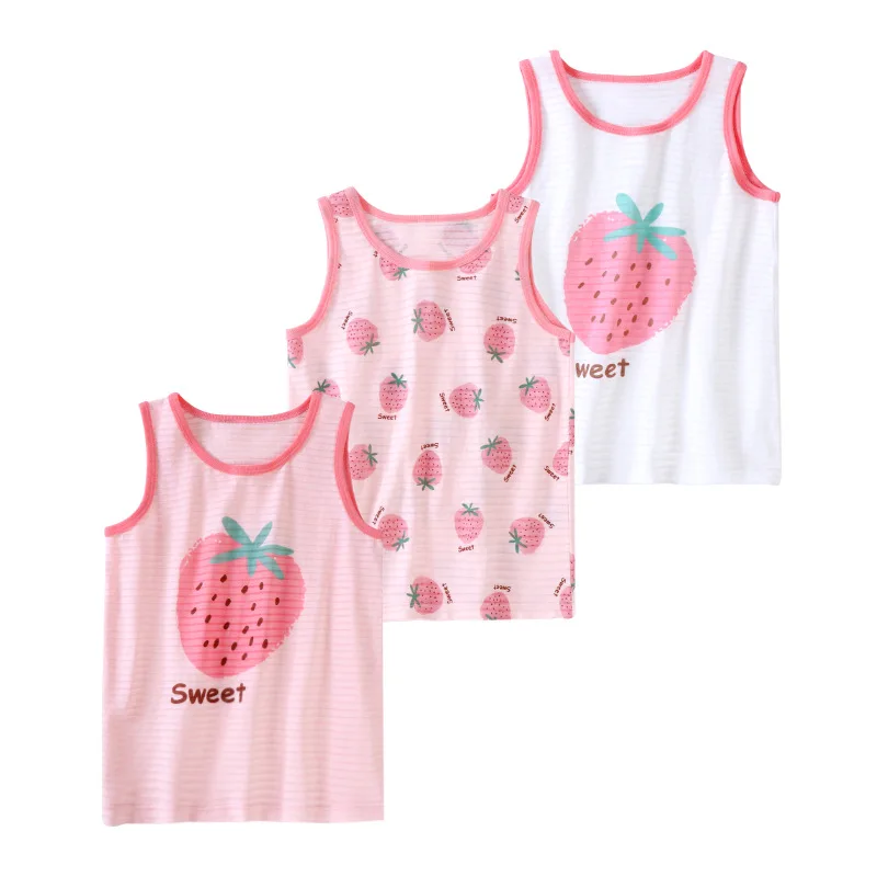 

Baby Girls tanks tops cotton Camisoles vestss sleeveless new kids underwear Tanks summer tops t-shirts 7010 143