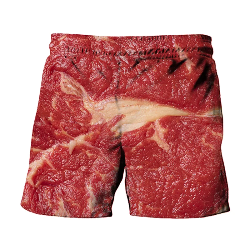 

2021 New Summer Shorts 3D Printed Novelty Pork Pattern Funny Swimming Shorts Casual Oversized Fashion Swimwear Pants
