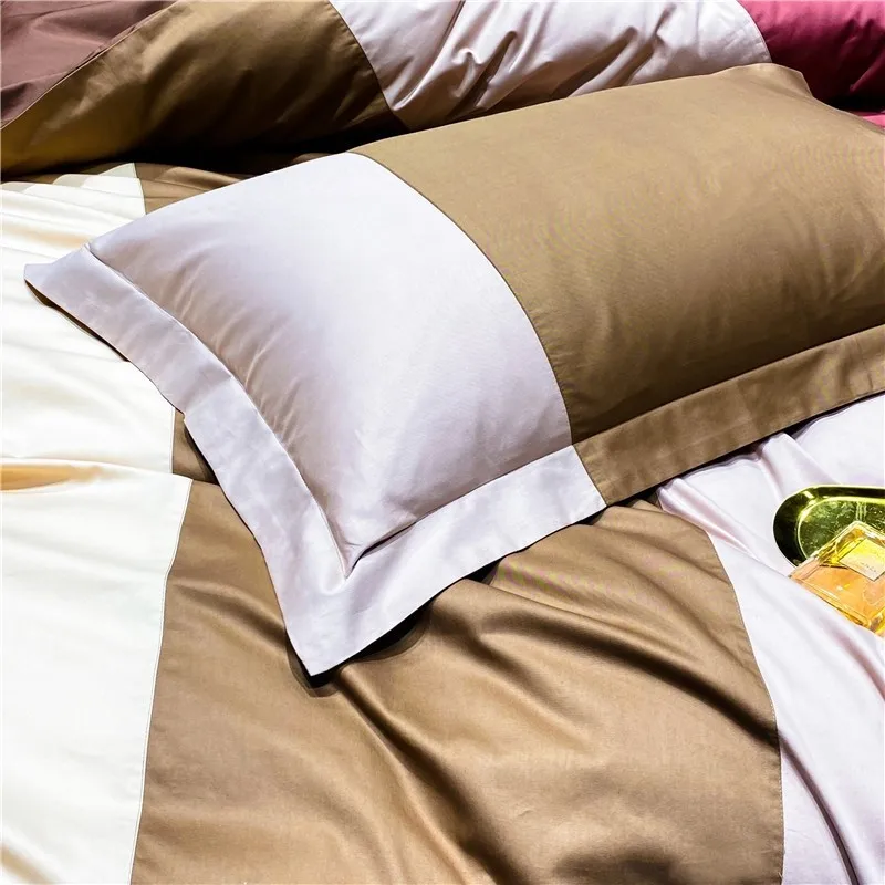 

Multi Color Vertical Striped Patchwork Duvet Cover Set 100%Cotton Ultra Soft Twin Queen King size Bedding set Fitted/Flat Sheet