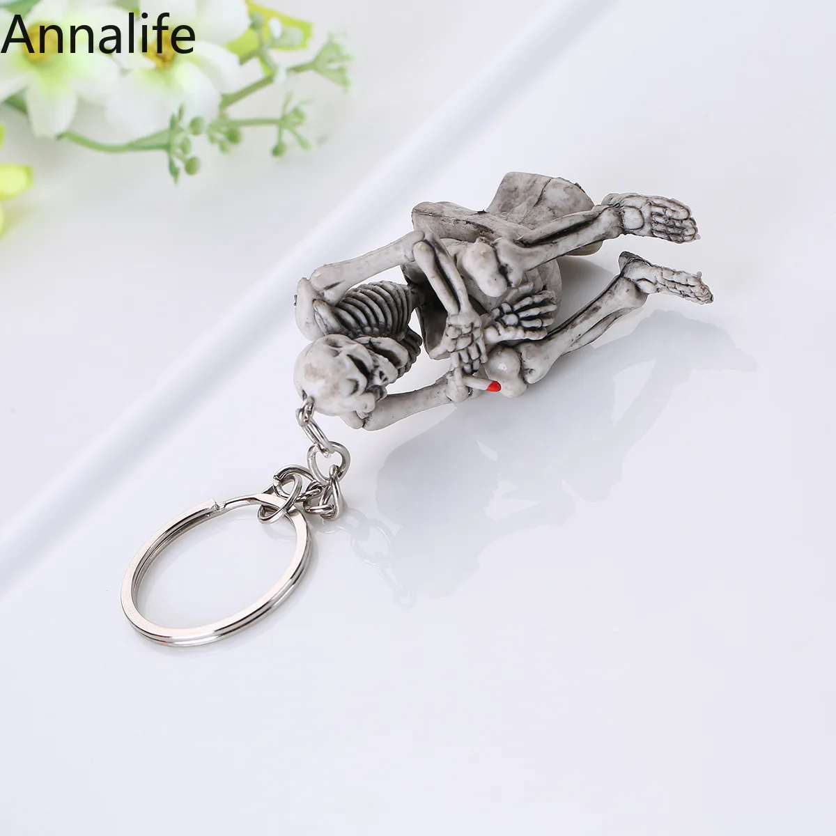 2019 панк-рок Туалет-череп скелет кошелек сумка резиновый брелок подарок брелки |