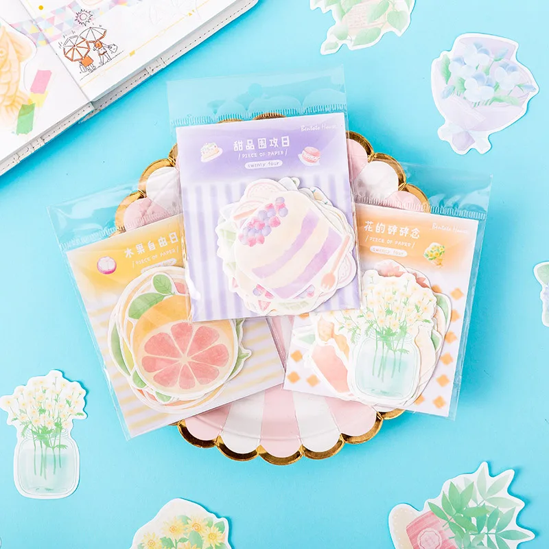 24 шт. Kawaii блокнот для заметок креативные фрукты не Липкие заметки сделай сам